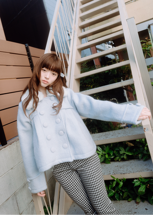 grace fur collar wool coat