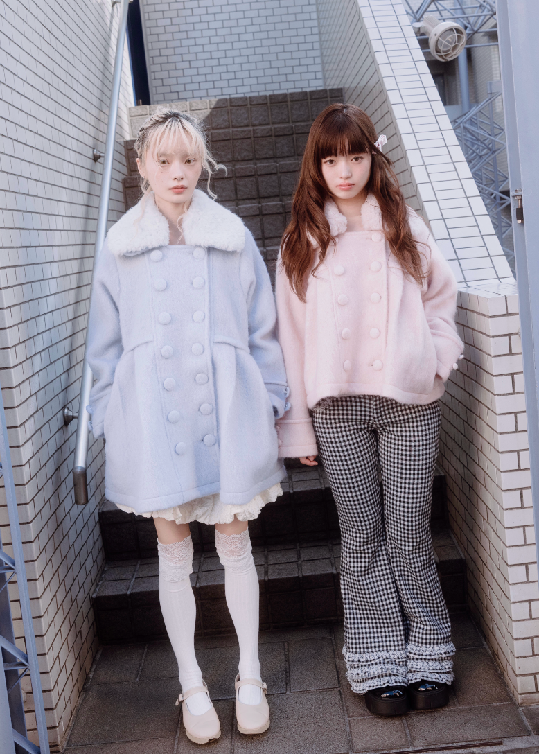 grace fur collar wool long coat