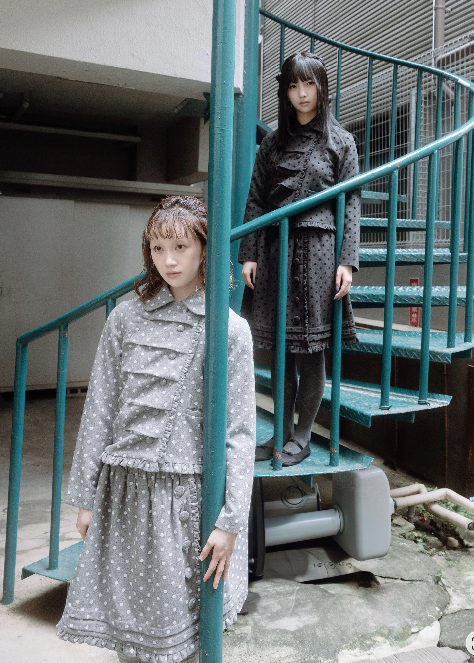 button up wool dot jacket