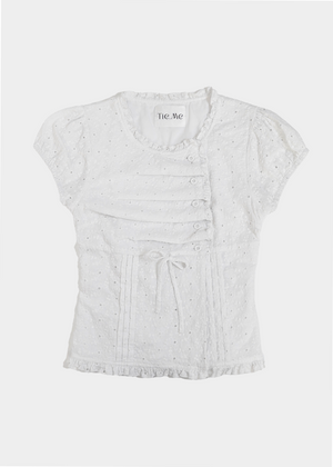 button up flora blouse