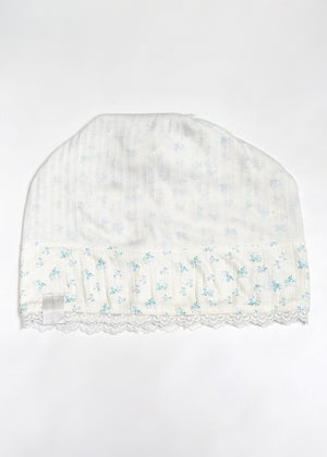 flower button lace beanie