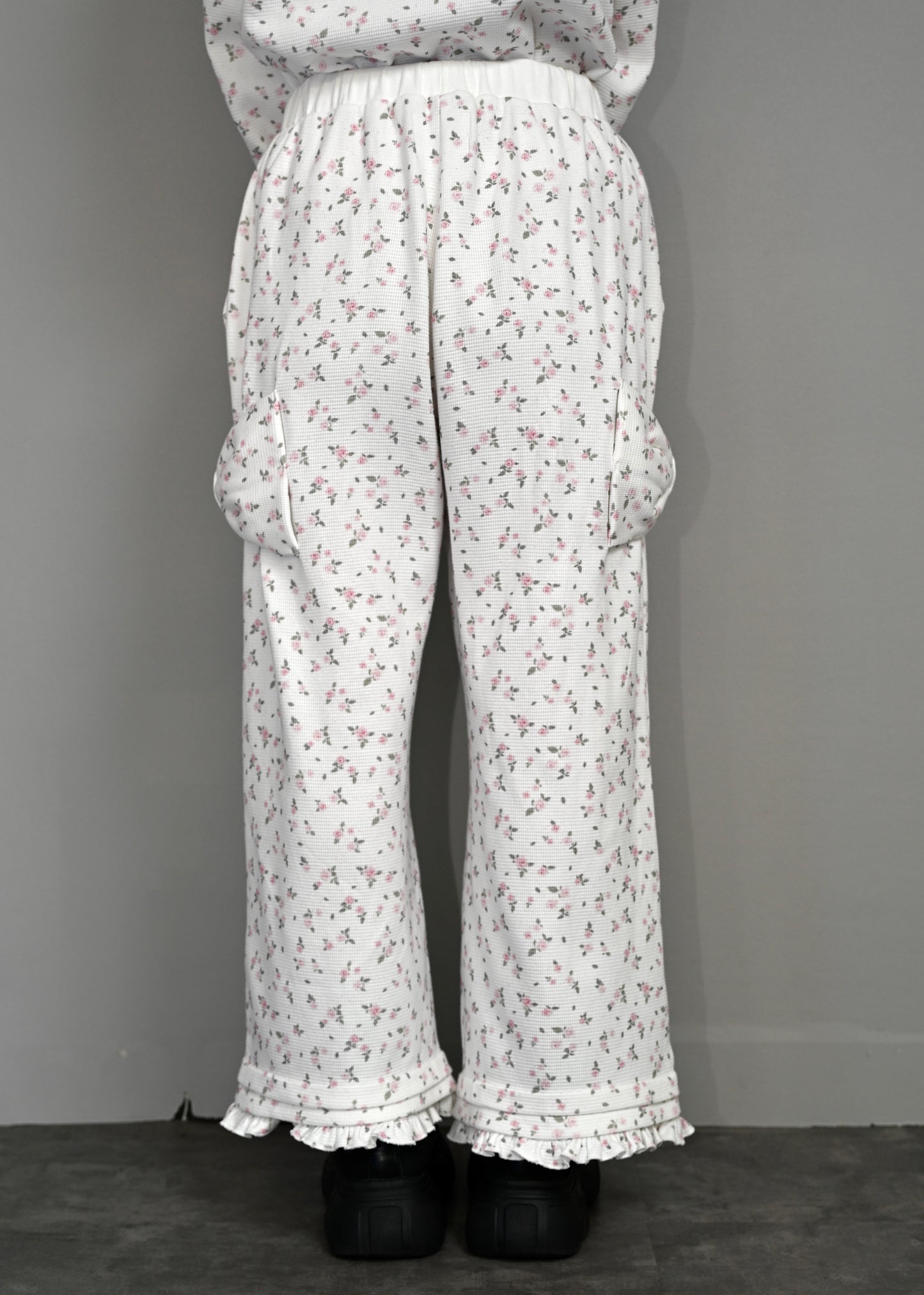 flower waffle ribbonful lounge pants