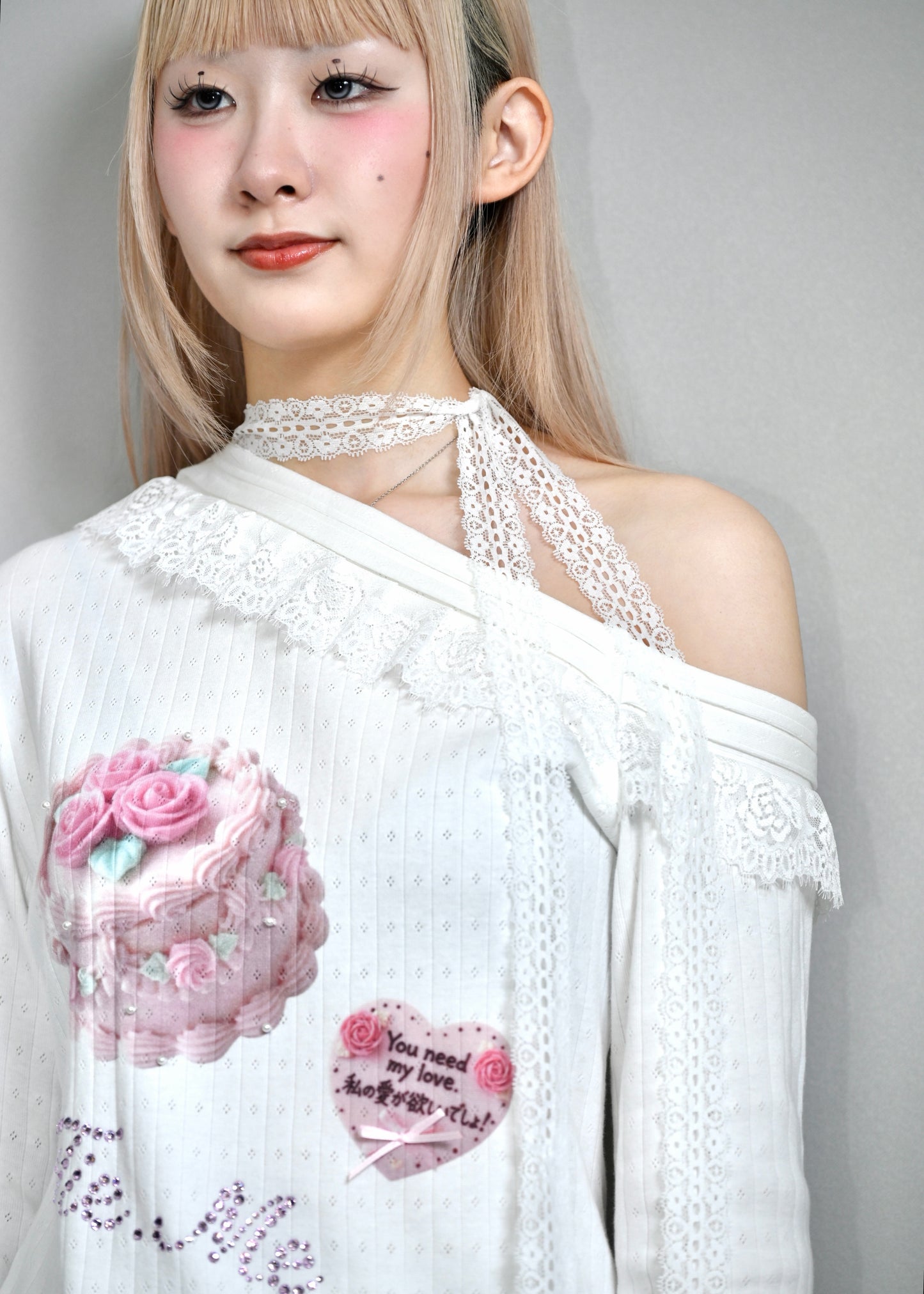 【8月下旬発送】「You need my love.」Lace-up Tee