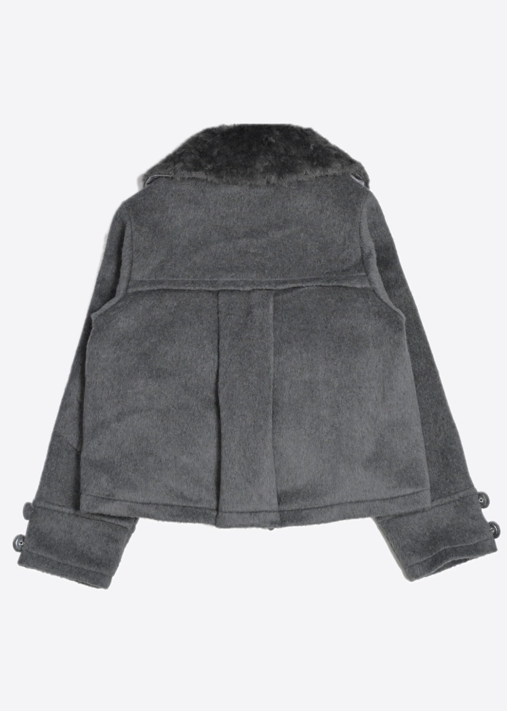 grace fur collar wool coat