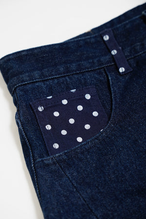 secret dot longline denim