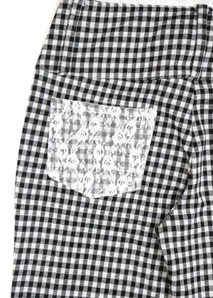 vintage lace gingham pants