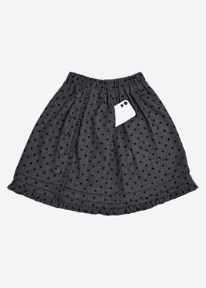 button frill wool dot skirt