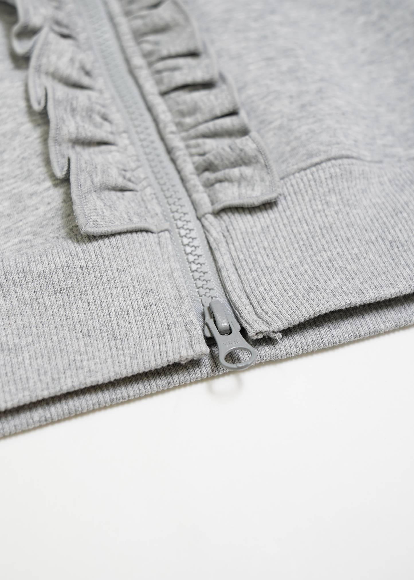 sailor collar frill zip hoodie