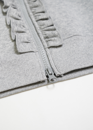 sailor collar frill zip hoodie