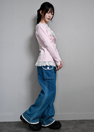 【8月下旬発送】「You need my love.」Lace-up Tee