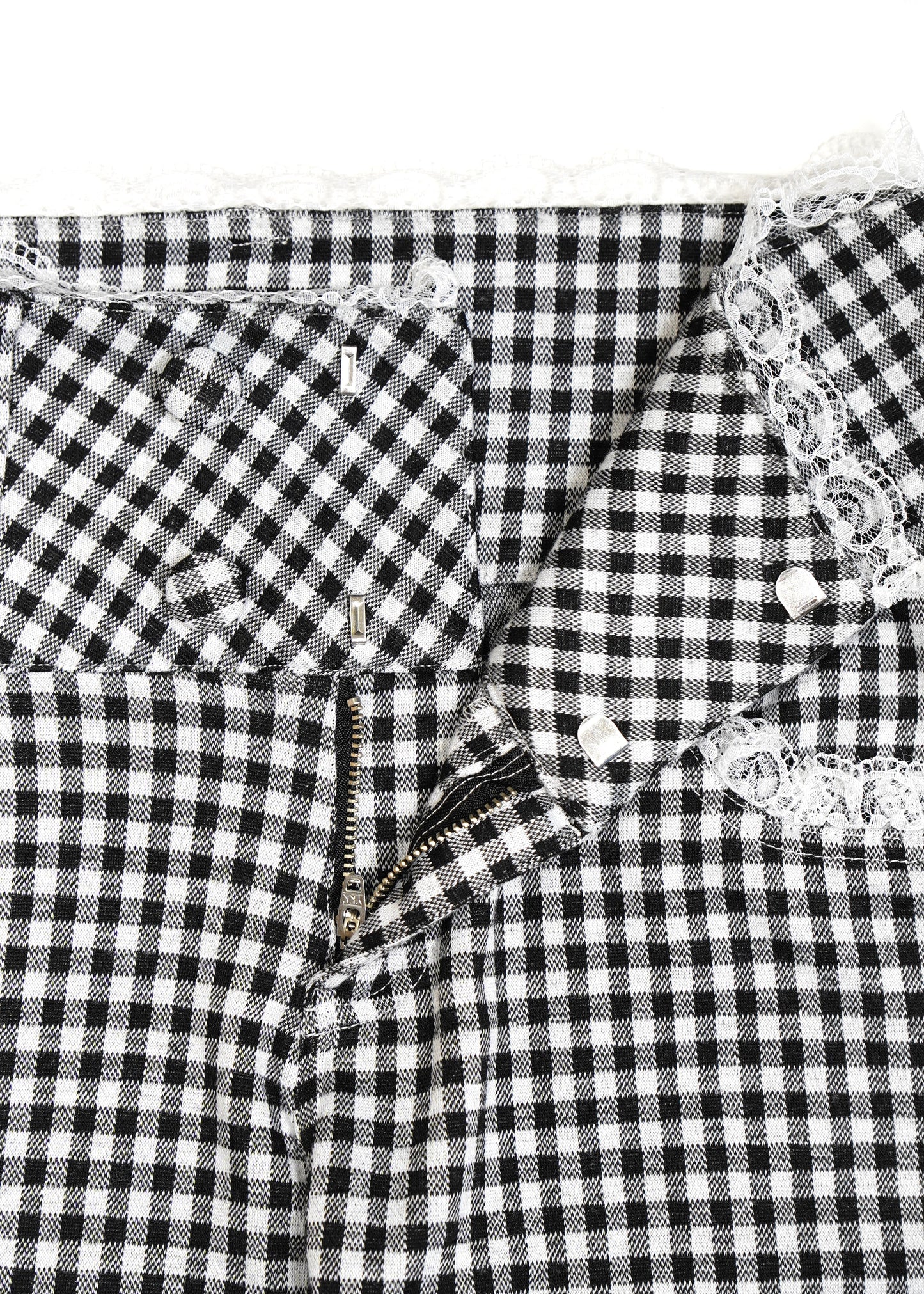 vintage lace gingham pants