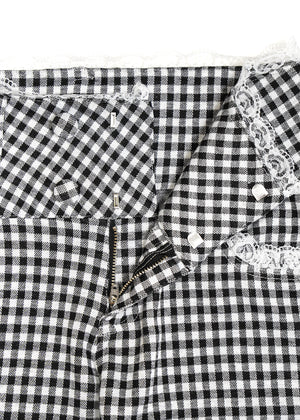 vintage lace gingham pants