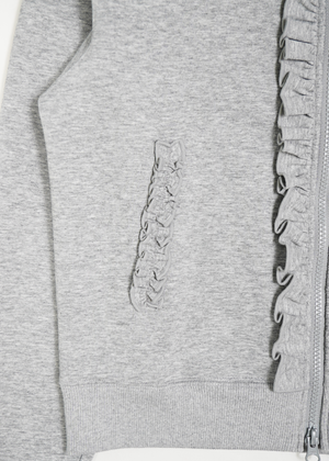 sailor collar frill zip hoodie