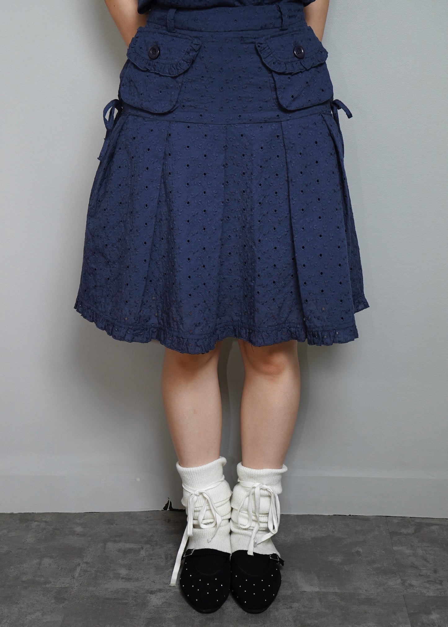 pleated cargo floral skirt