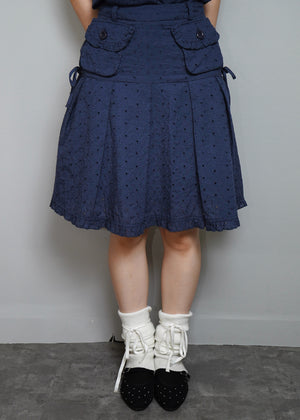 pleated cargo floral skirt
