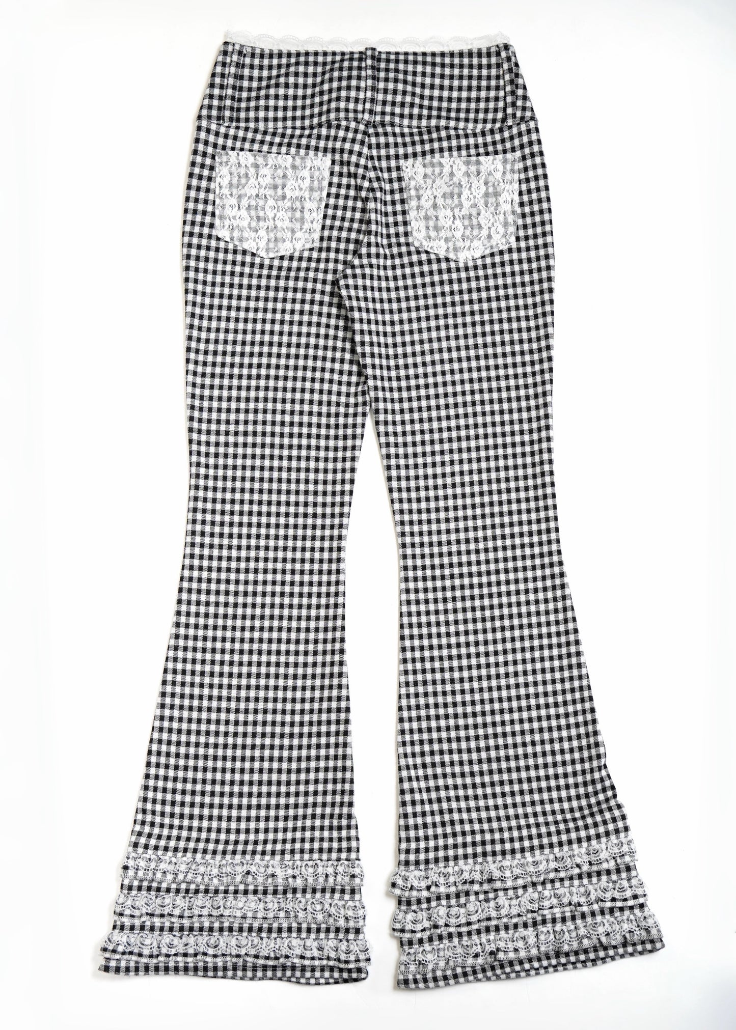 vintage lace gingham pants