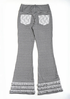 vintage lace gingham pants