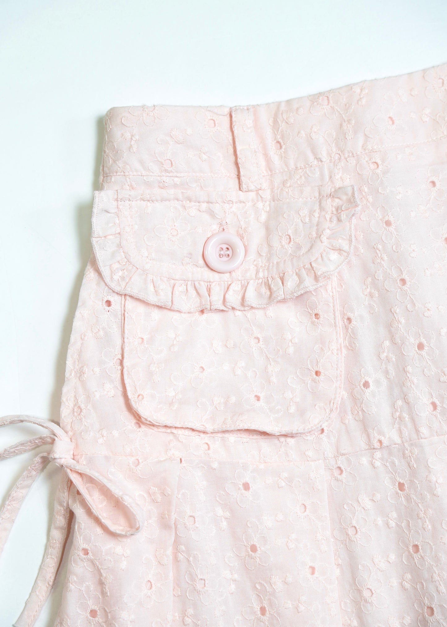 pleated cargo floral skirt