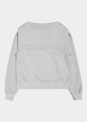 sailor collar frill zip hoodie
