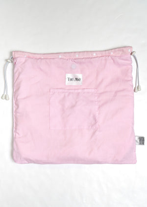 dot frill knapsack-pink&blue