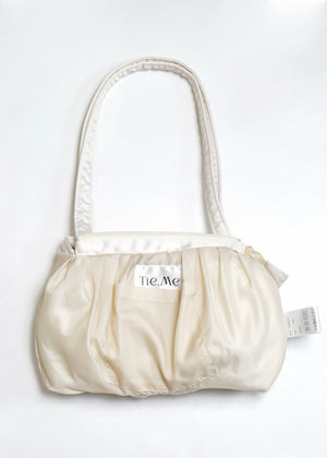 ribbon ruffle satin bag