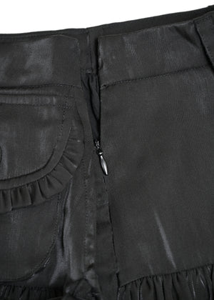cargo frill shimmer tiered skirt