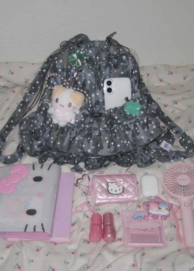 milky star camo  knapsack