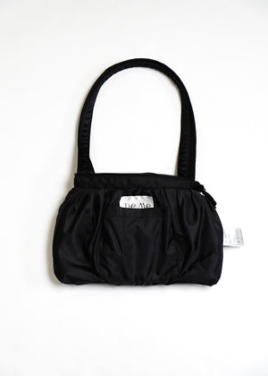 ribbon ruffle satin bag