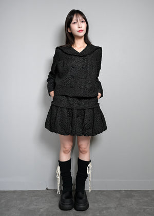 【8月下旬発送】glossy bloom balloon skirt