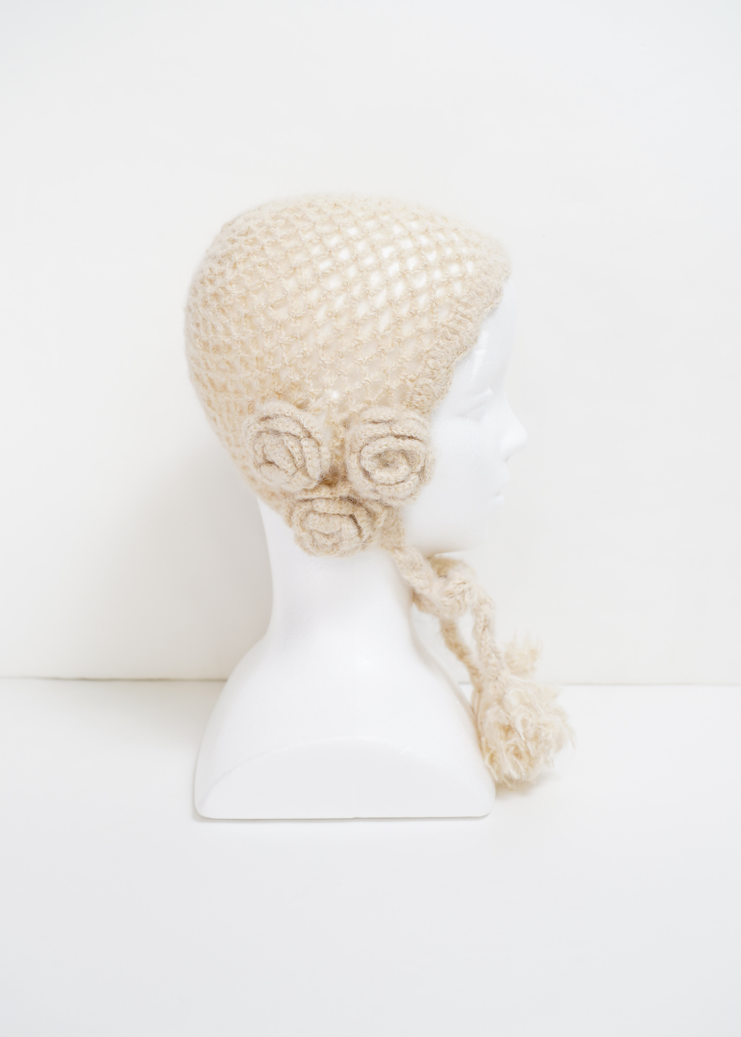 handmade rose beanie