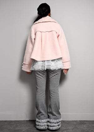 grace fur collar wool coat