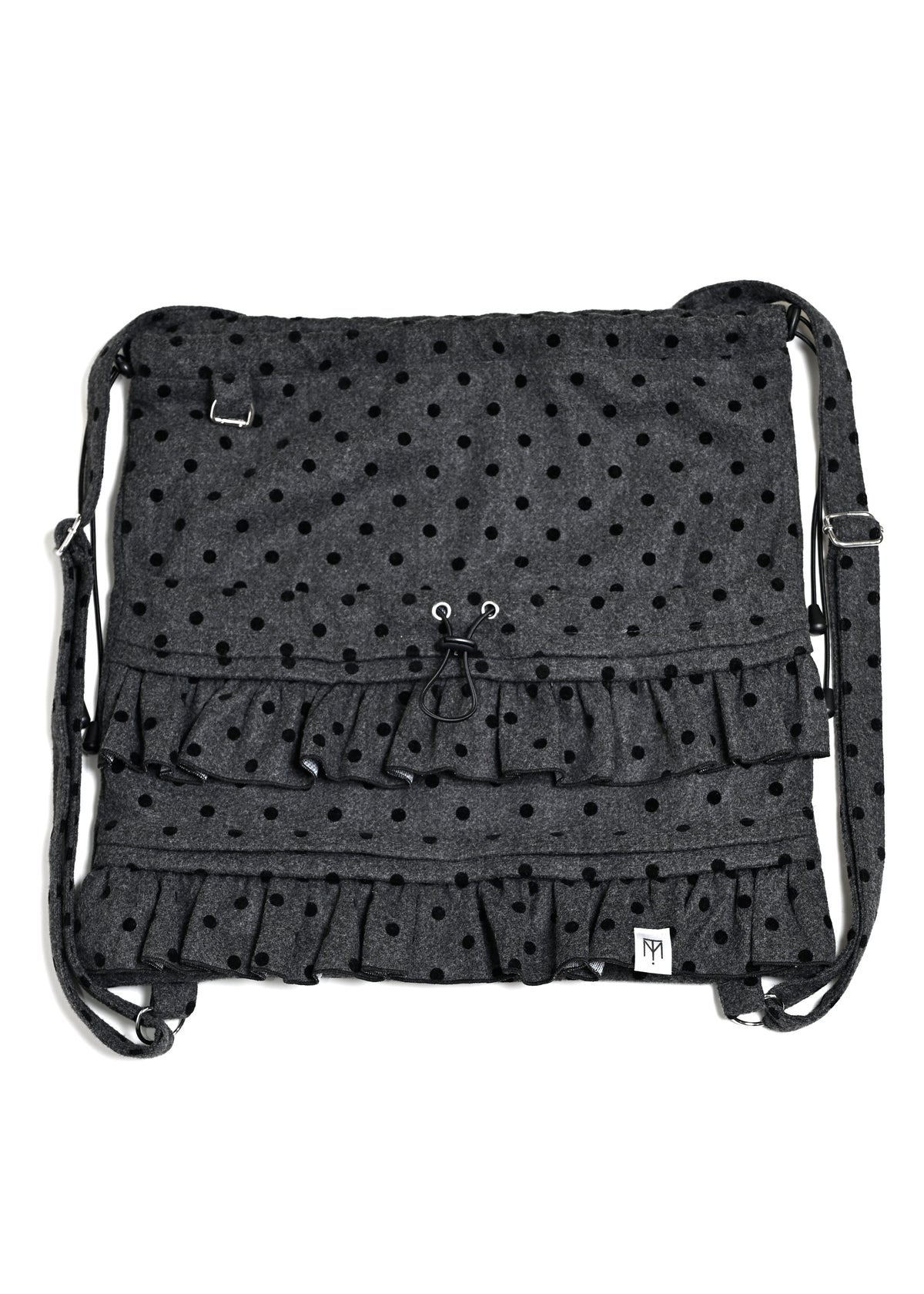 velvet dot woolly frill knapsack