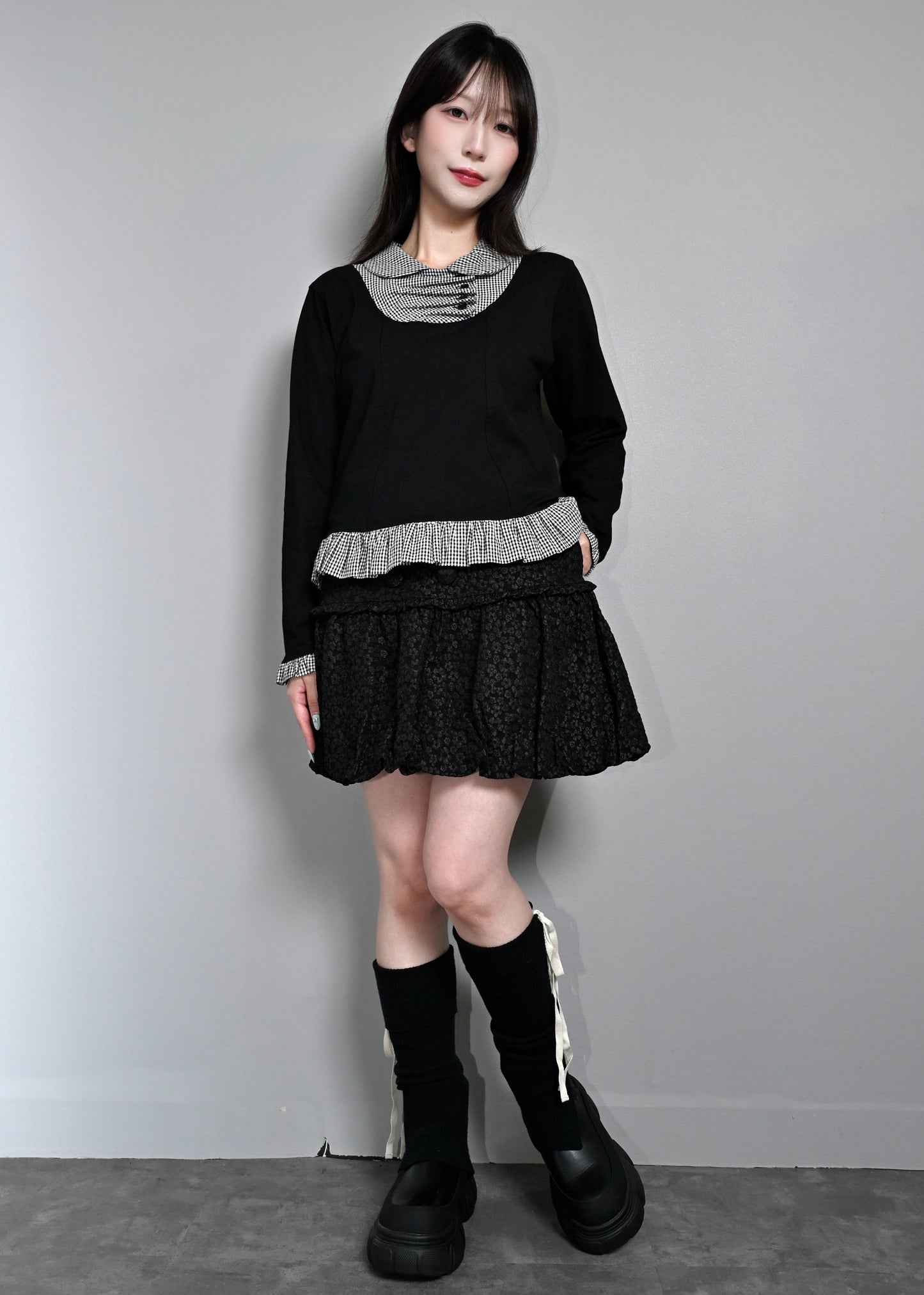 【8月下旬発送】glossy bloom balloon skirt