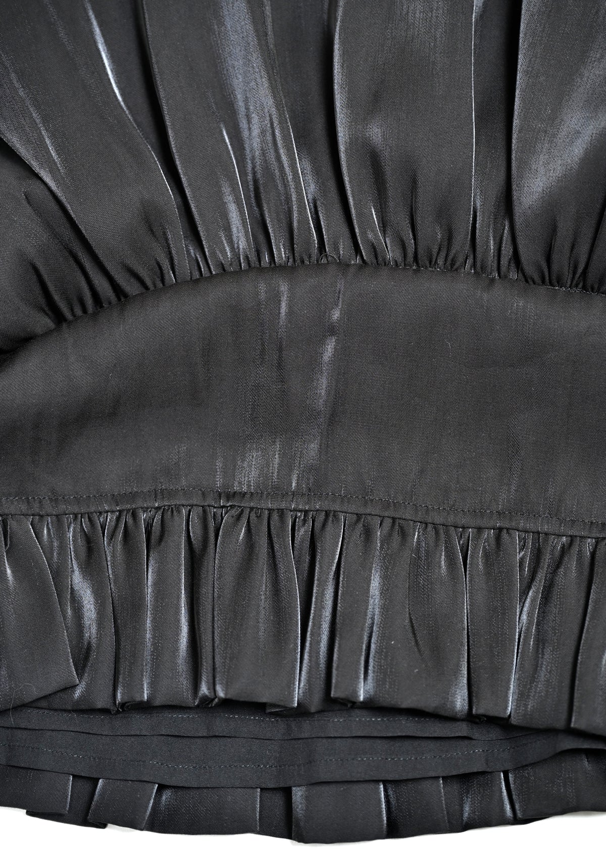 cargo frill shimmer tiered skirt
