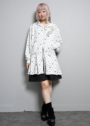 button frill wool dot skirt