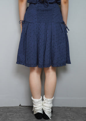 pleated cargo floral skirt