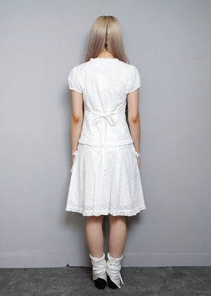pleated cargo floral skirt