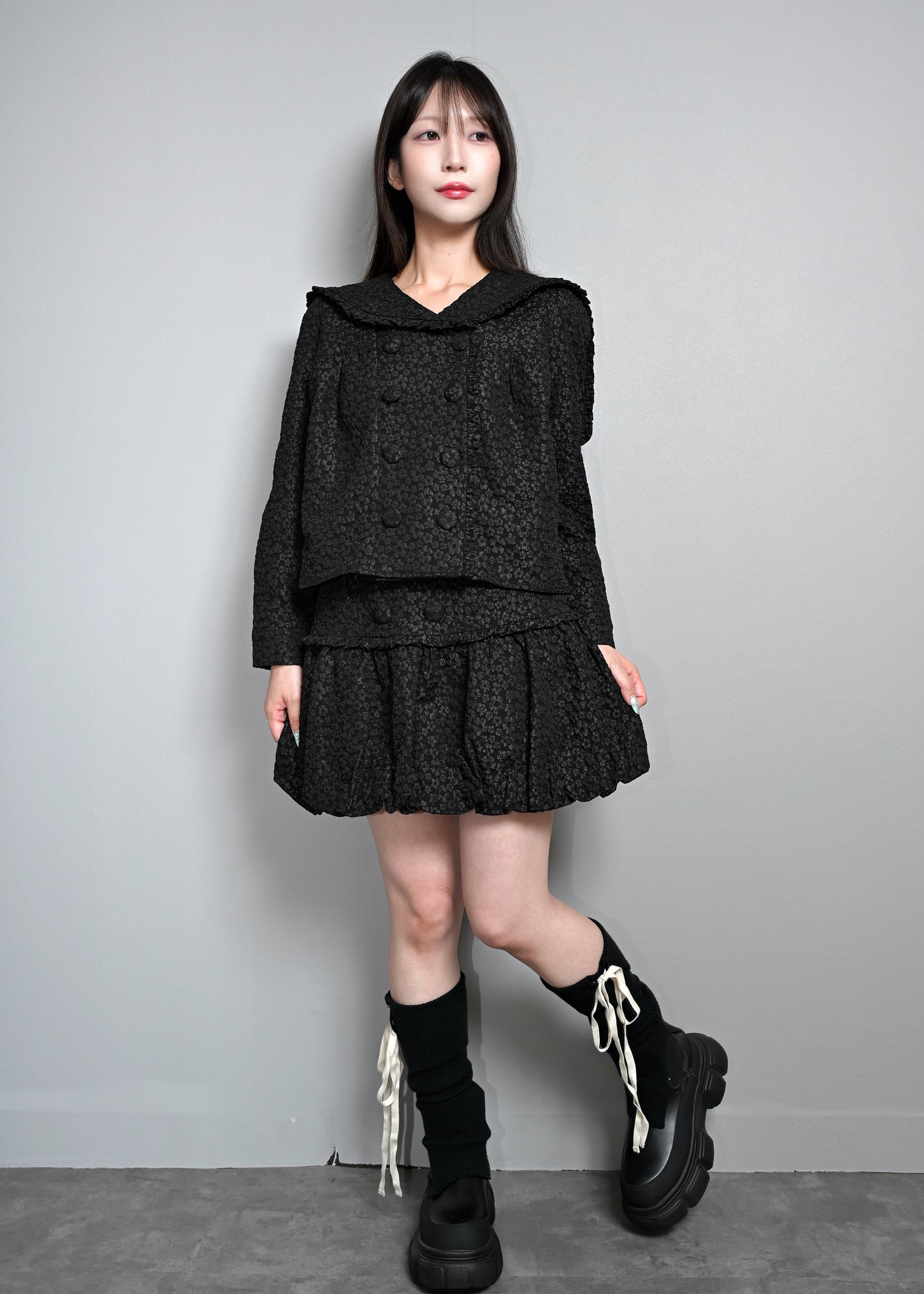 【8月下旬発送】glossy bloom balloon skirt