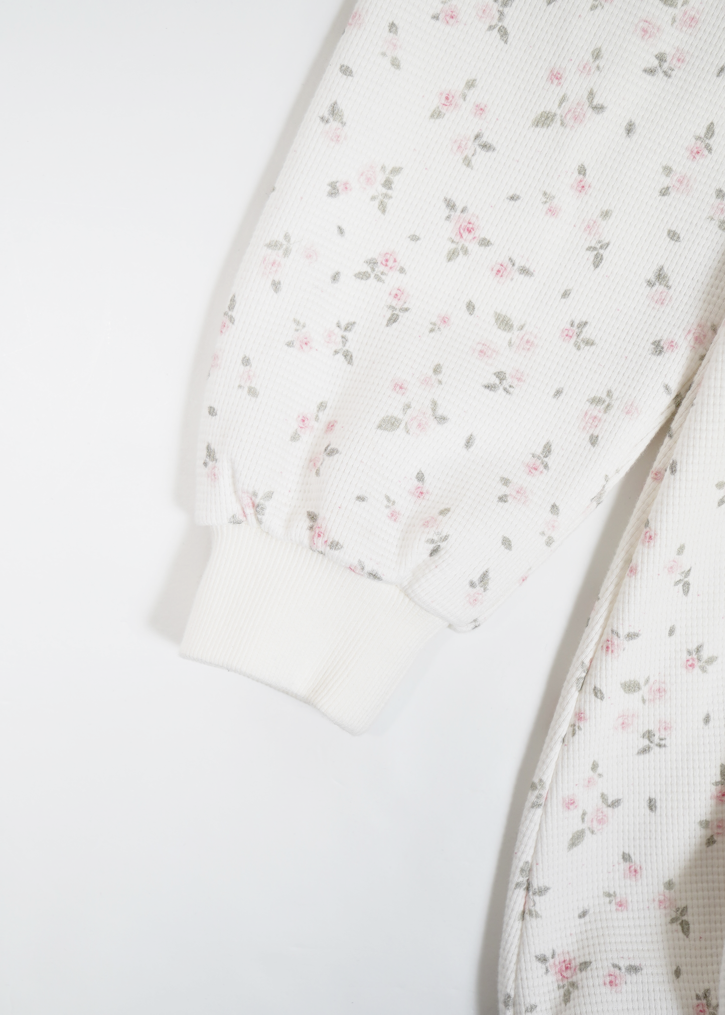 flower waffle balloon zip dress