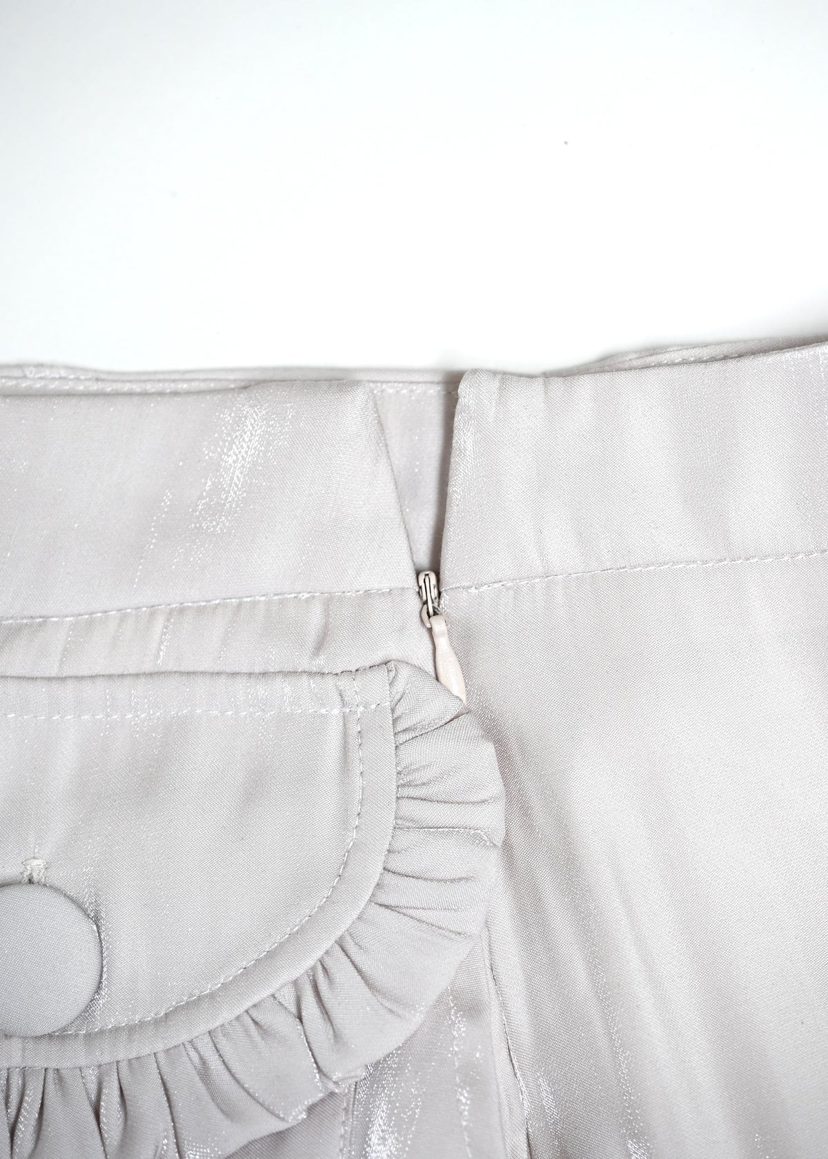 cargo frill shimmer tiered skirt