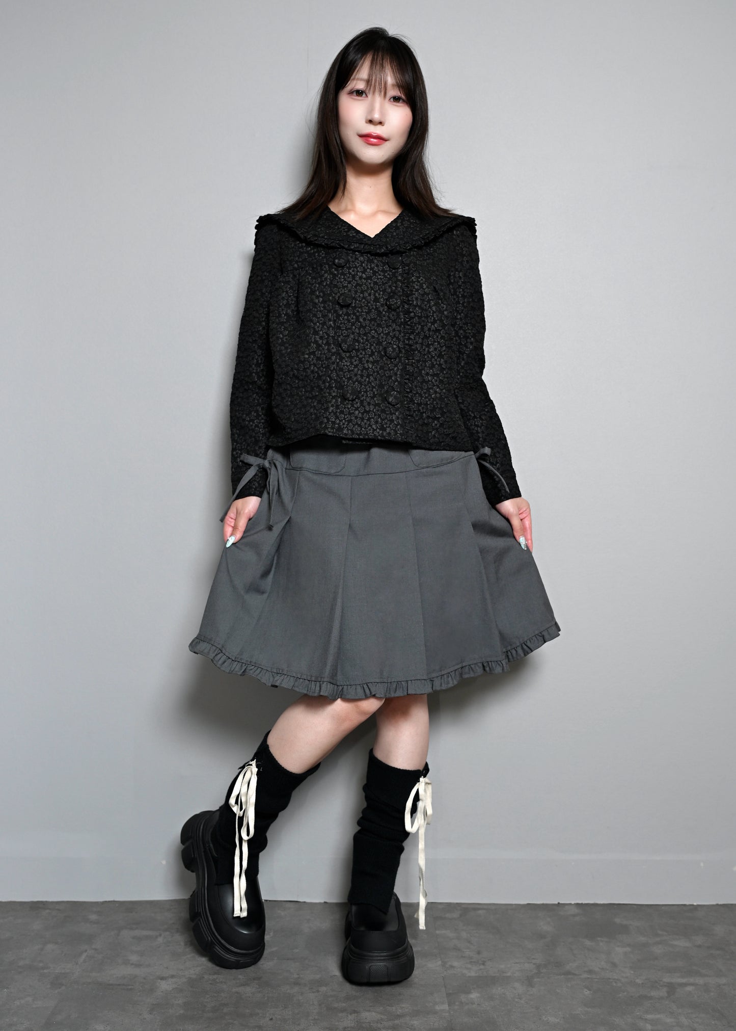 【8月下旬発送】glossy bloom sailor blouse