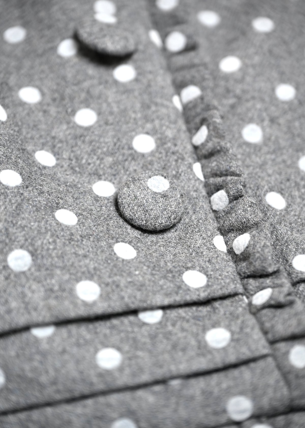 button frill wool dot skirt