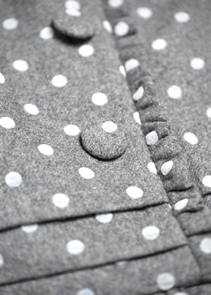 button frill wool dot skirt