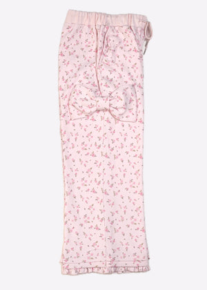 flower waffle ribbonful lounge pants