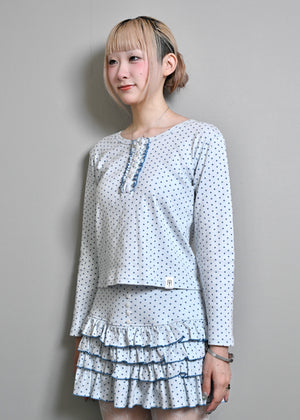 【8月下旬発送】lucky button star long-Tee