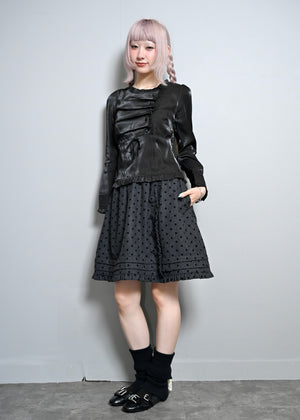 button up shimmer blouse