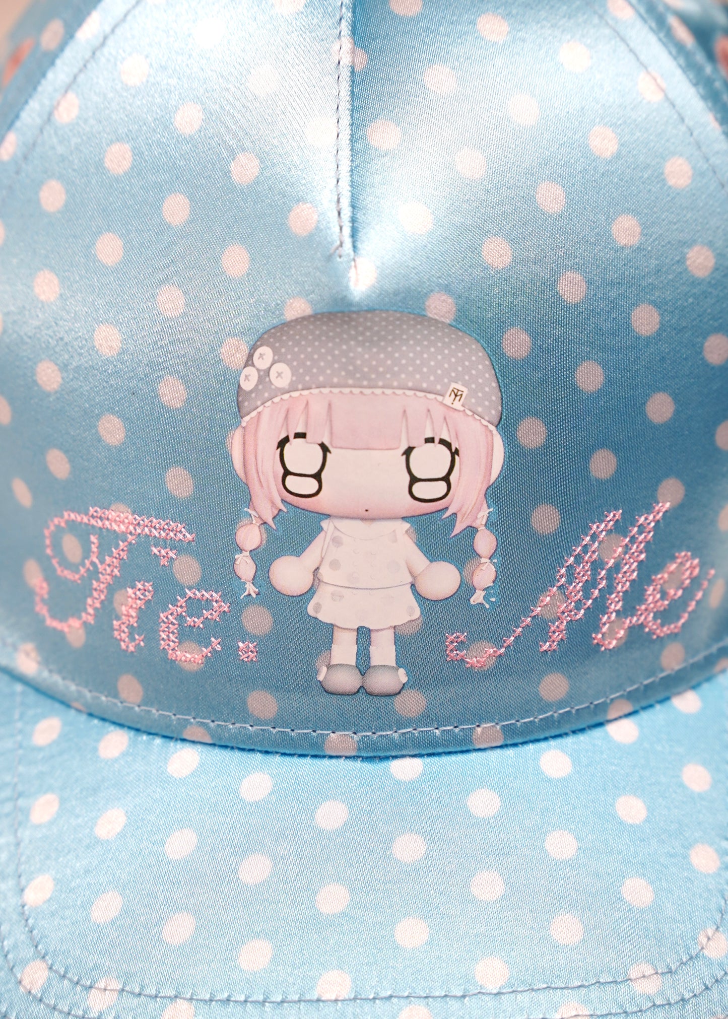 【HUHUEE】gallery girl satin dot cap