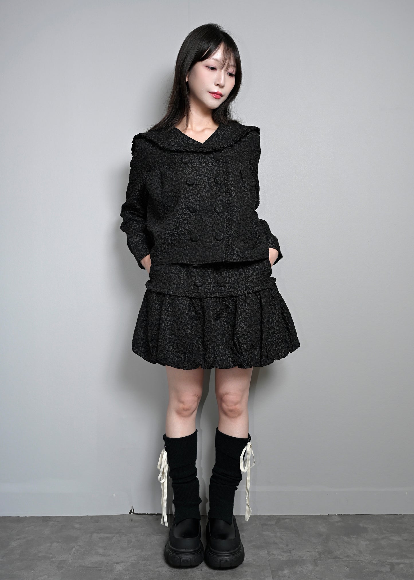 【8月下旬発送】glossy bloom balloon skirt