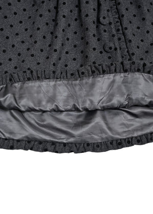 button frill wool dot skirt