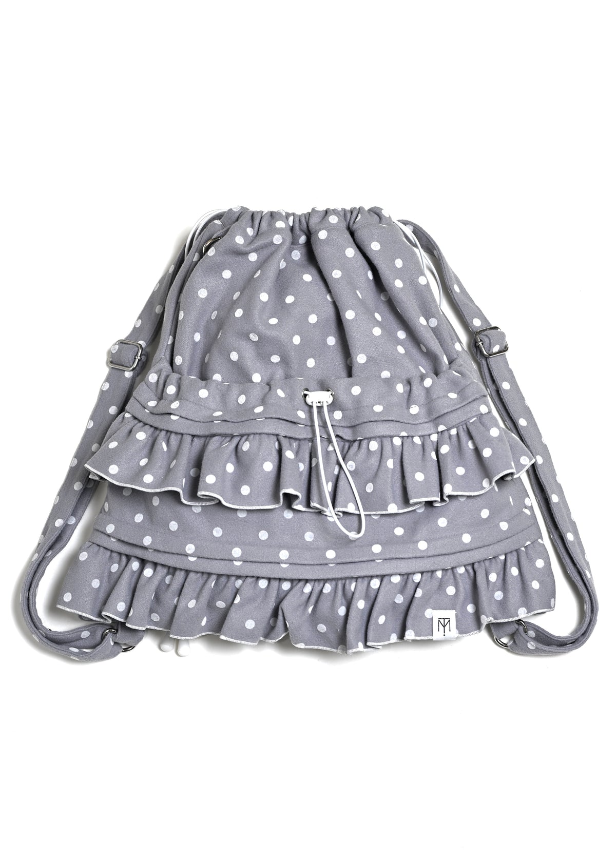 velvet dot woolly frill knapsack